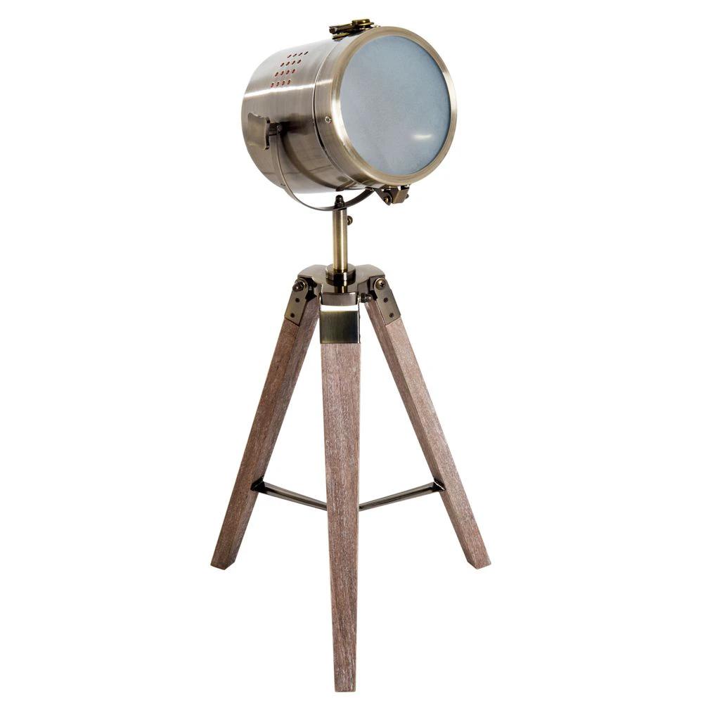 Floor Lamp, 33L-Wood/Bronze Colour by HOMCOM