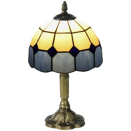 HOMCOM Antique Table Lamp, for Bedroom Bedside, Bulb not Included, Blue by HOMCOM