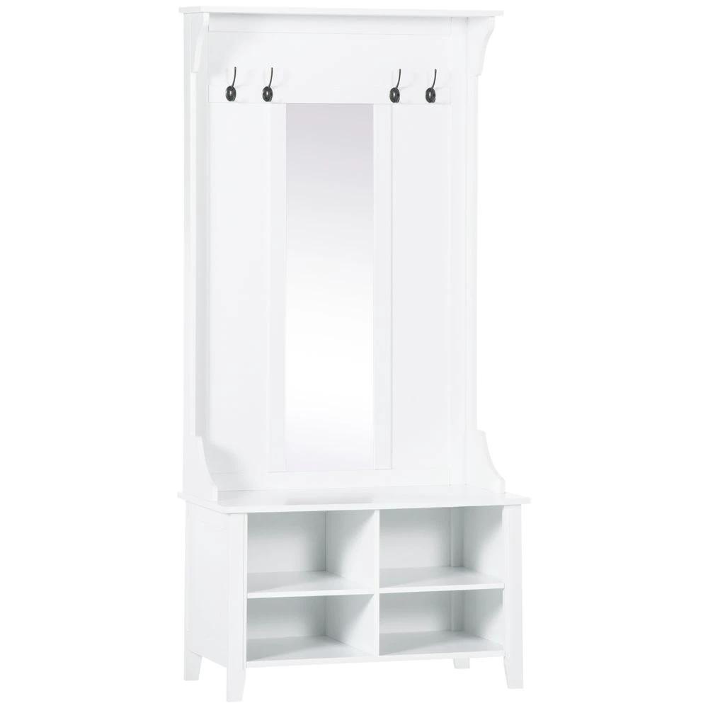 Mirror Cabinet, 80Lx40Wx170H cm-White by HOMCOM