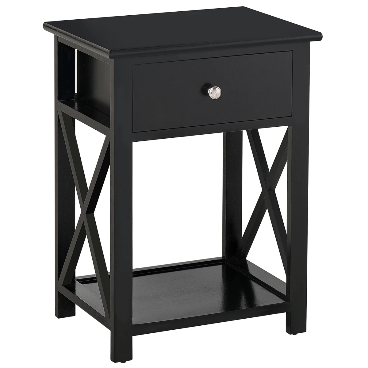 Premium Side Table 2 Tier Drawer For Living Room by HOMCOM