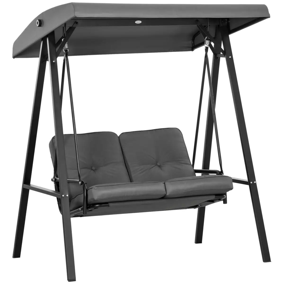 Outsunny Outsunny 2 Seater Garden Outdoor Swing Chair Hammock w/ Adjustable Canopy - Hammocks