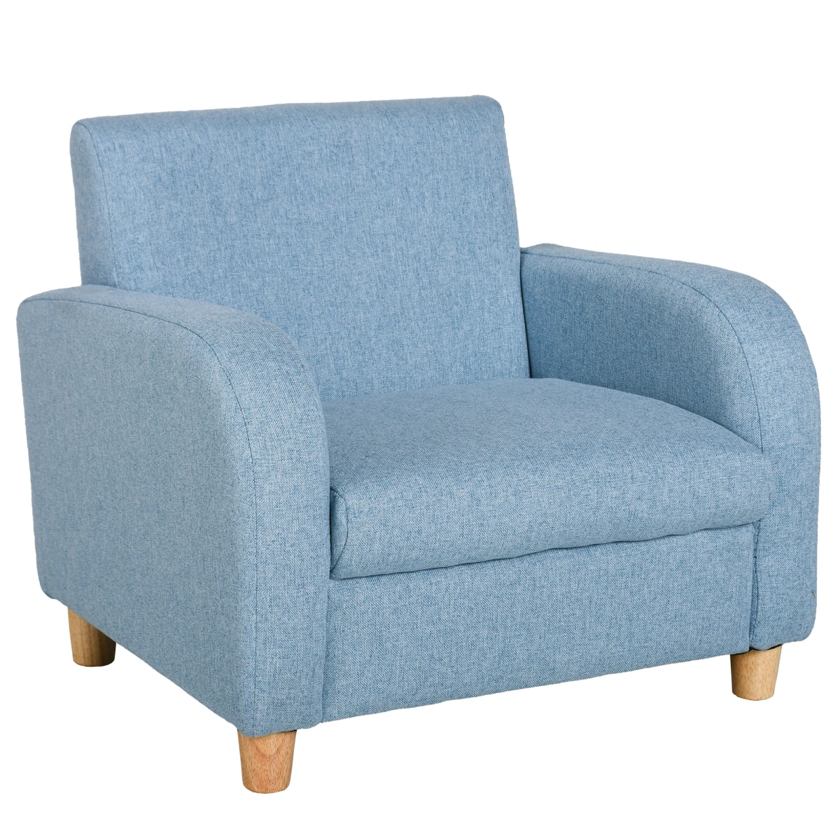 Kids Armchair Cushioned Wood Frame 49L x 45W x 44.5H cm by HOMCOM