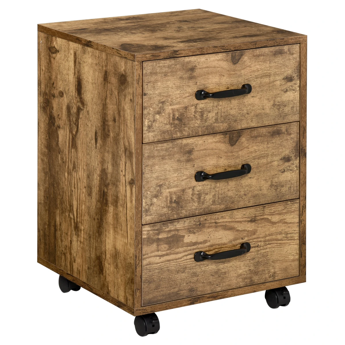 Homcom HOMCOM Rolling File Cabinet 3 Drawer Under Desk - Filing Cabinet