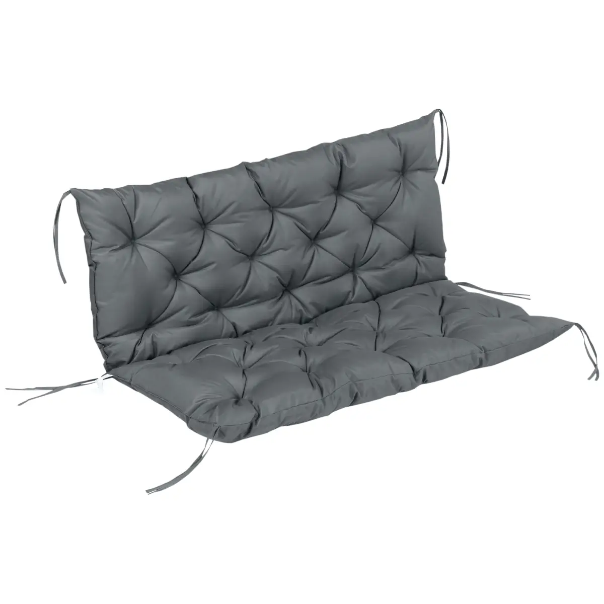 Outsunny Garden Bench Cushion 2 Seater Swing Chair Cushion Outdoor Seat Pad - Hammocks