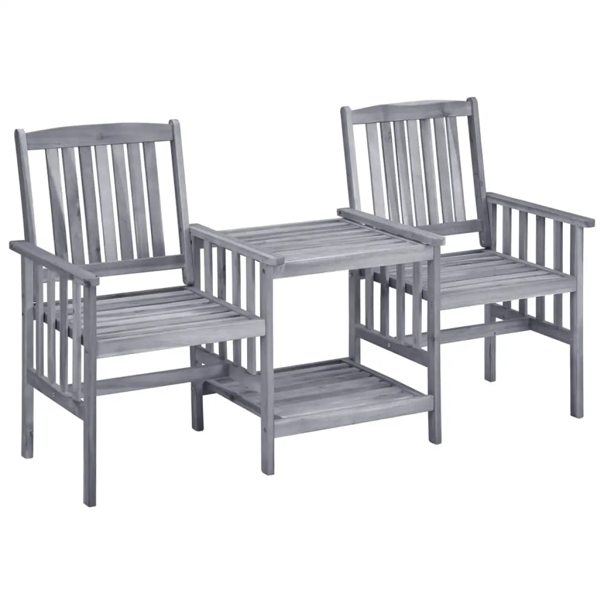 vidaXL vidaXL Garden Chairs with Tea Table 159x61x92 cm Solid Acacia Wood - Garden Chairs