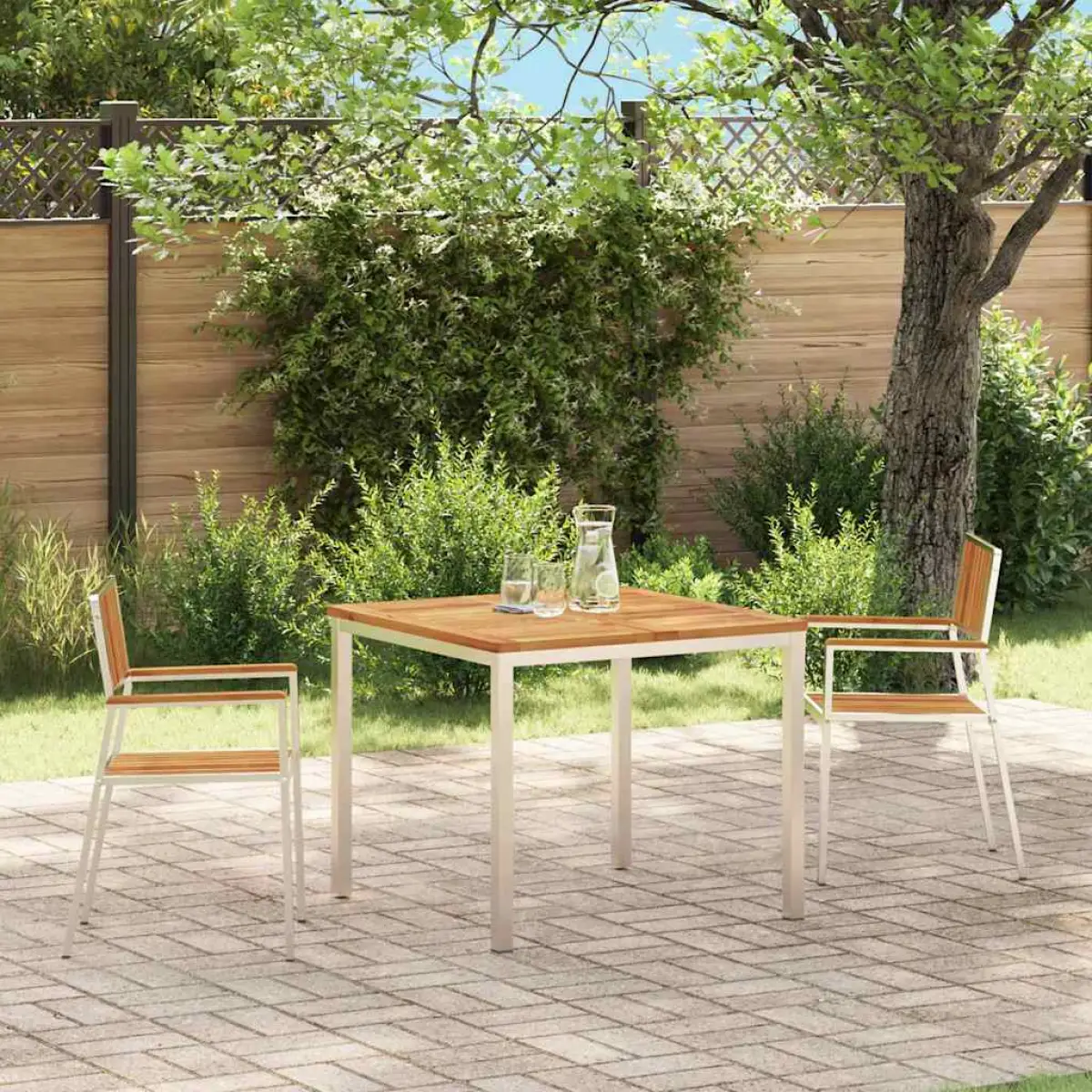 vidaXL vidaXL Garden Chair 2 pcs Brown 56 x 54.5 x 87 cm Solid Acacia Wood -