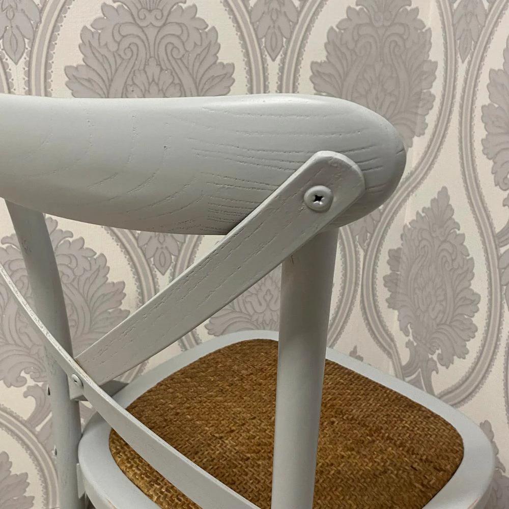 GREY FRENCH CROSS BACK CHAIR by MSL