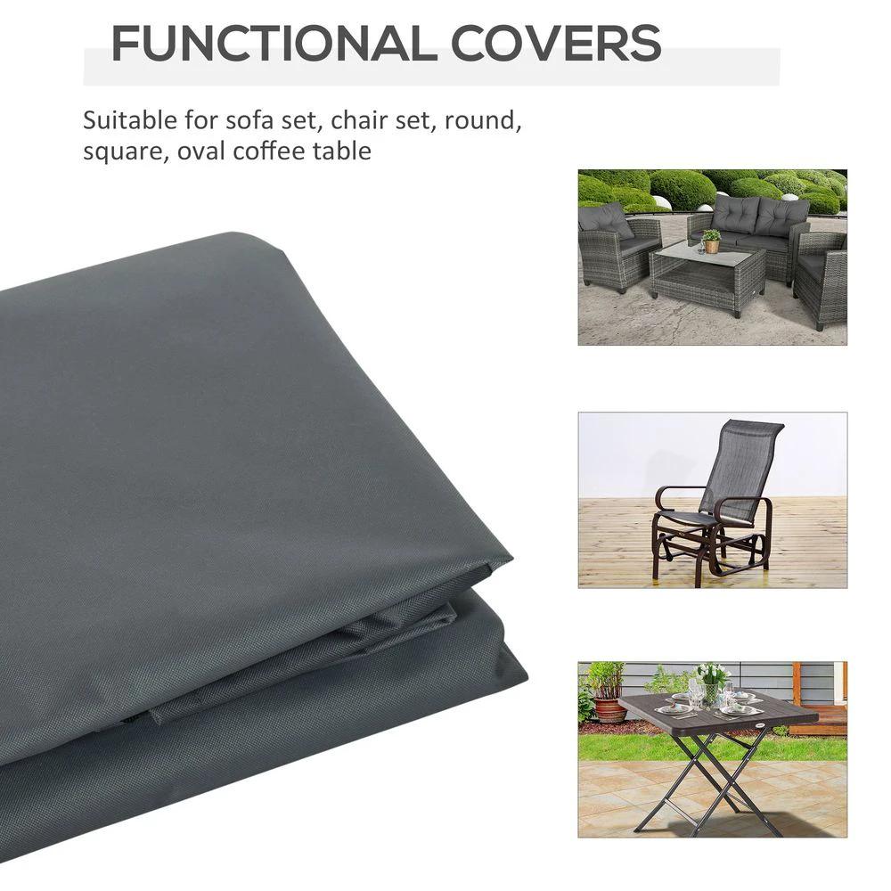 Outsunny 200x86cm Outdoor & Garden Furniture Table Chair Sofa Set Cover Water Resistant - Uncategorized Cover