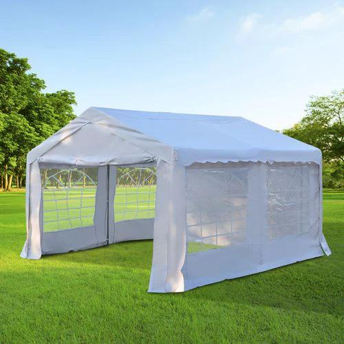 Outsunny Gazebo Marquee Party Tent, Steel Frame-White - Gazebos