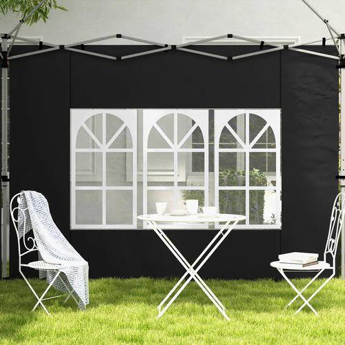 Outsunny Outsunny Gazebo Side Panels for 3x3(m) or 3x4m Pop Up Gazebo, 2 Pack, Black - Gazebos