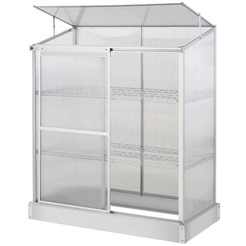 Outsunny 3 Tier Greenhouse Garden Cold Frame Plant Flower Growth 129.5L x 58W x 140H cm - Greenhouse