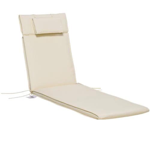 Outsunny Outsunny Garden Sun Lounger Chair Cushion Reclining Relaxer Indoor Outdoor - Sun Lounger