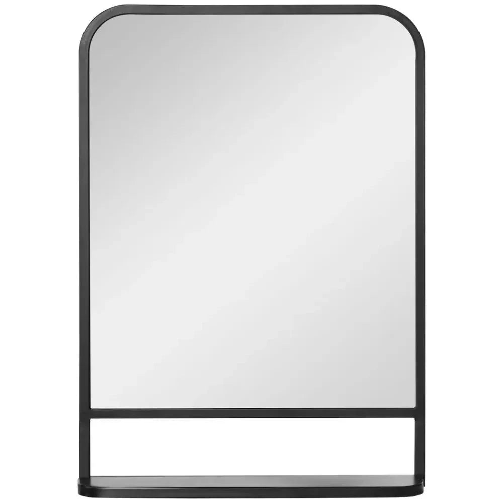 Square Wall Mirror with Shelf, 70x50 cm Modern Mirrors for Living Room, Bedroom by Unbranded