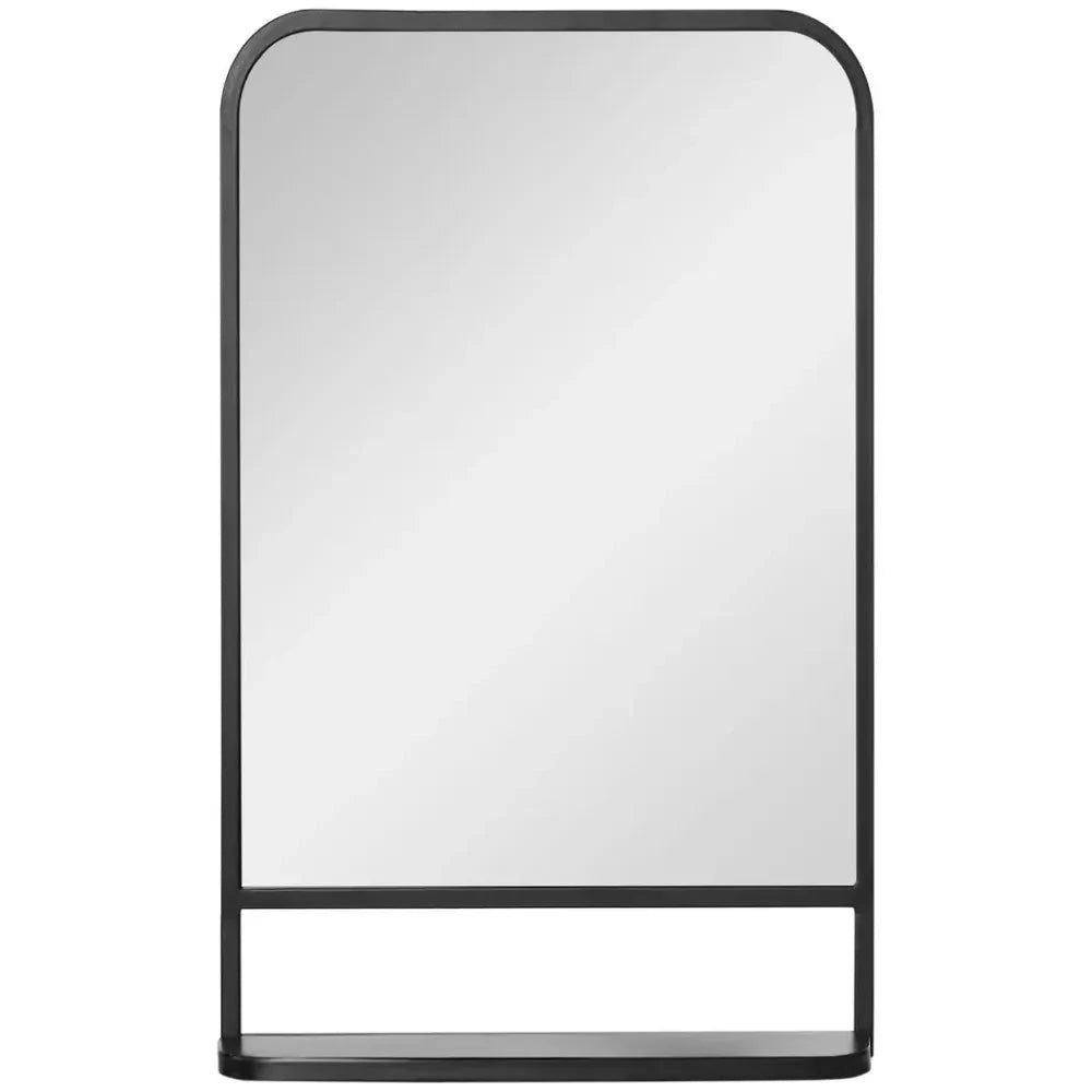 Square Wall Mirror with Shelf, 86x53 cm Modern Mirrors for Living Room, Bedroom by Unbranded