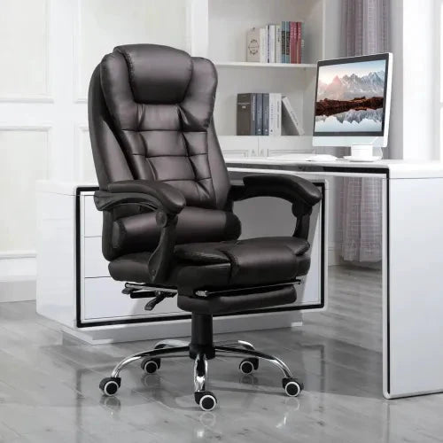 Unbranded High Back Executive Office Chair Reclining Computer Chair w/ Swivel Wheel Brown - Office Chair