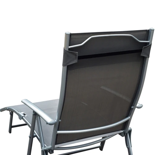 Outsunny Heavy-Duty Sun Lounger Recliner with 7 Adjustable Levels and Foldable Design for Outdoor Relaxation Enthusiasts - Sun Lounger