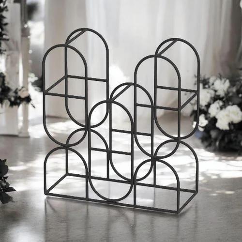MSL Elegant Cast Iron Wine Rack 14 Inch with Ornate Design for Sophisticated Wine Enthusiasts - Wine Rack