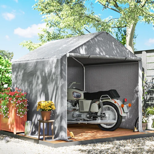 Outsunny 6.5 Feet x 6.5 Feet x 6.5 Feet Temporary Garden Shed Storage Tent with Waterproof Canopy for Outdoor Tool and Bicycle Storage by Outsunny