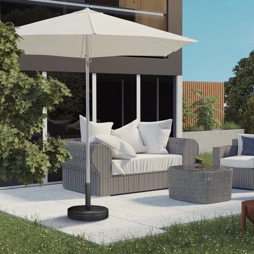 Outsunny Outsunny 18kg Concrete Parasol Base with Rattan Effect for 2.5m Umbrellas Ideal for Outdoor Use - Parasol