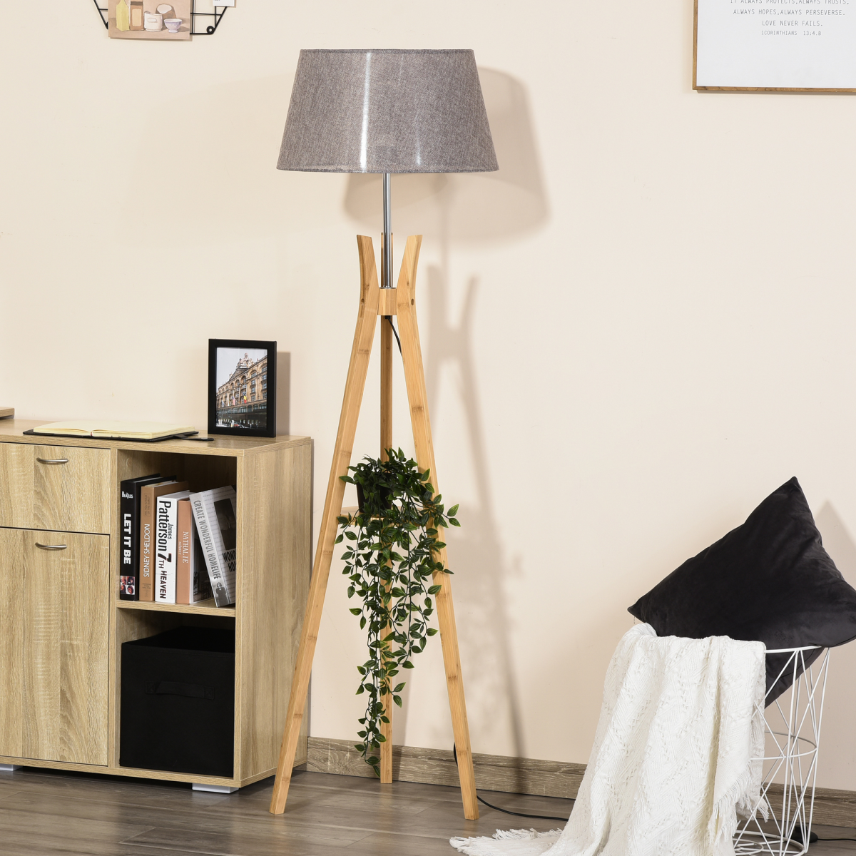 shelf floor lamps grey modern living room