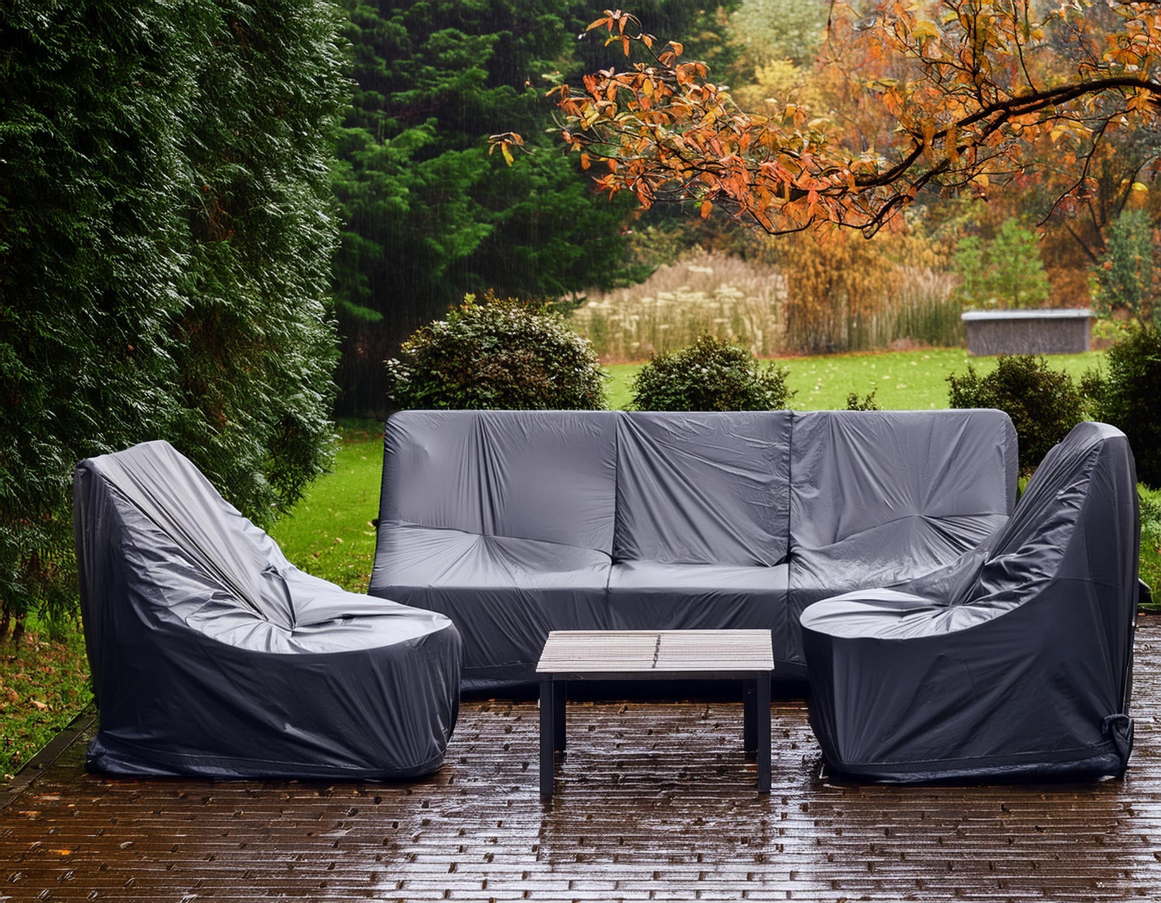 Garden covers to protect from rain covering up garden furniture set
