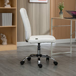 Faux Leather Home Office Chair with Adjustable Height from Vinsetto, featuring a sleek design and mid-rise support.