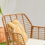Neo Neo 4 Piece Wicker Bamboo Style Garden Sofa, Table & Chairs Set - Garden Sofa Sets