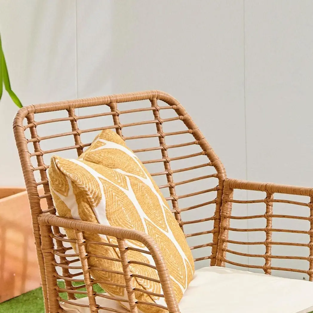 Neo Neo 4 Piece Wicker Bamboo Style Garden Sofa, Table & Chairs Set - Garden Sofa Sets