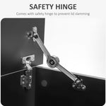 HOMCOM Ottoman Storage Box 100Lx40Wx40H With Lid Sturdy Chipboard Black For Living Room - Homcom - Home Symphony