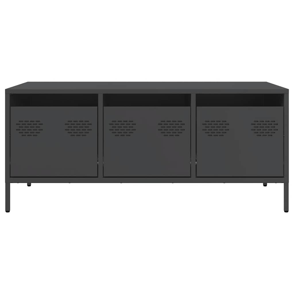 VidaXL Coffee Table 101.5x50x43.5 cm Industrial Black Cold-Rolled Steel Living Room