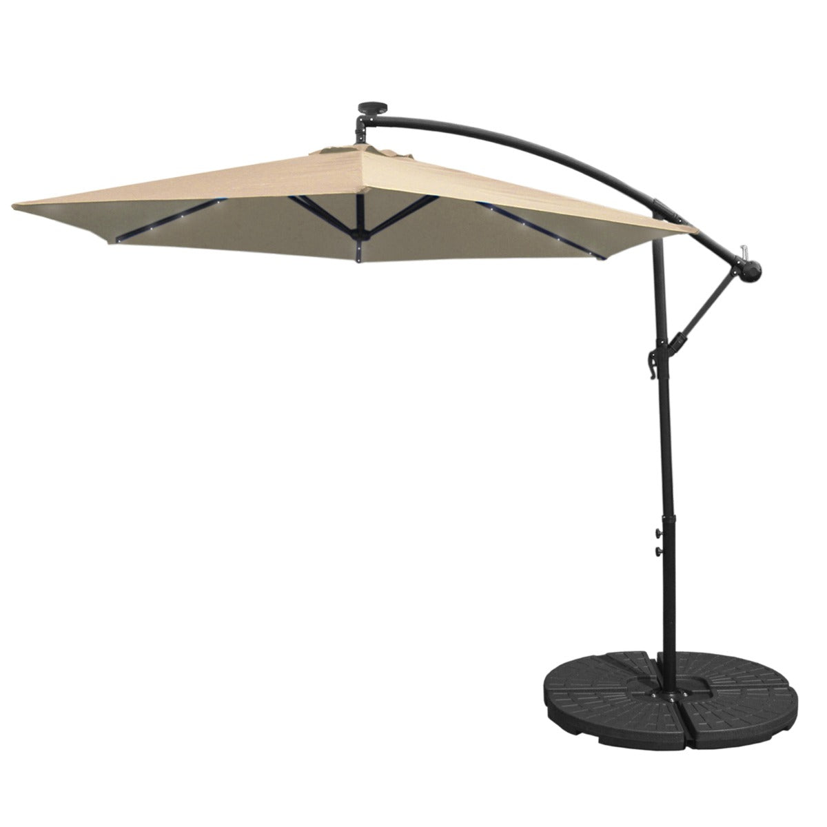 Premium LED Cantilever Parasol 3m with Base Patio