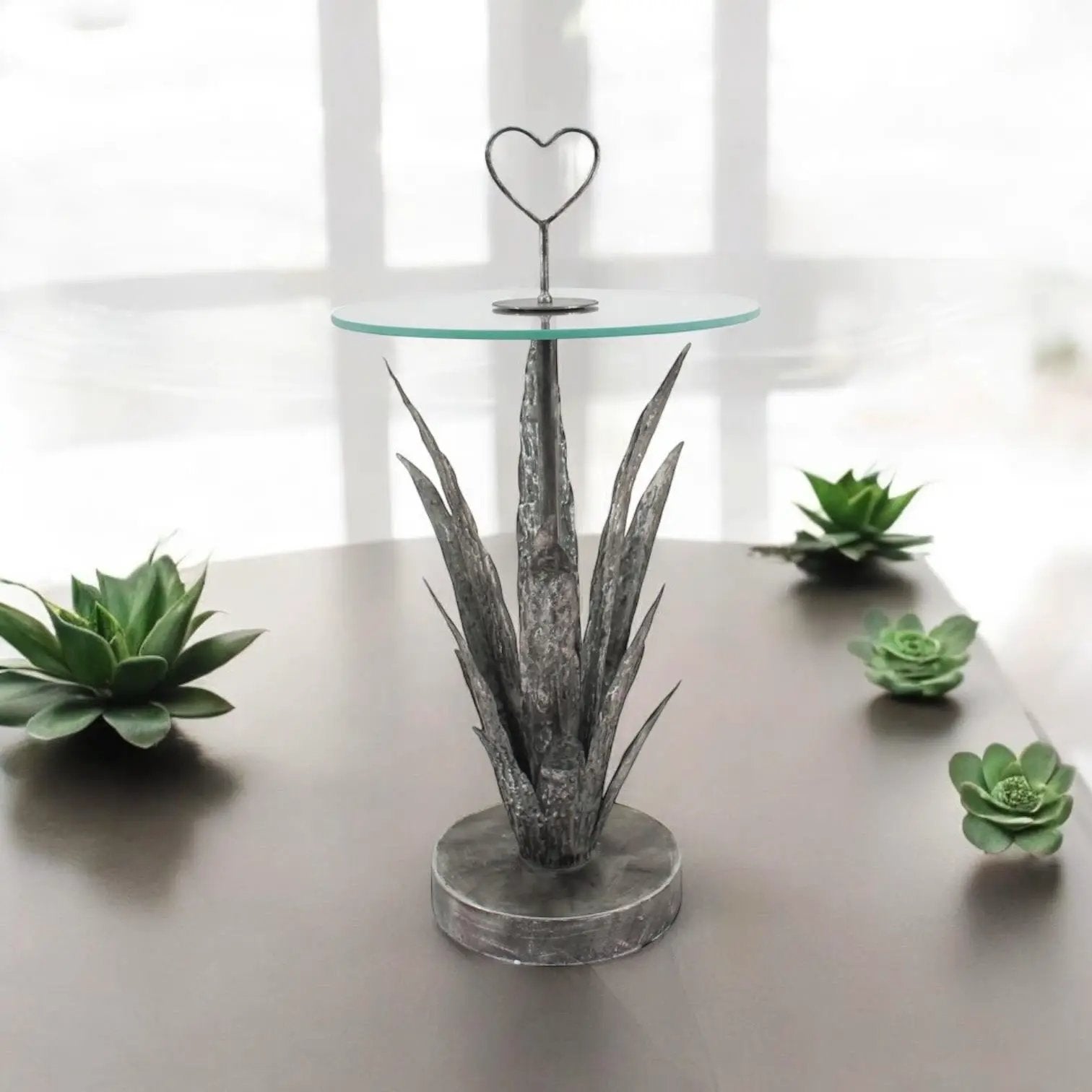 MSL 79CM METAL TABLE leaf design - Lamp