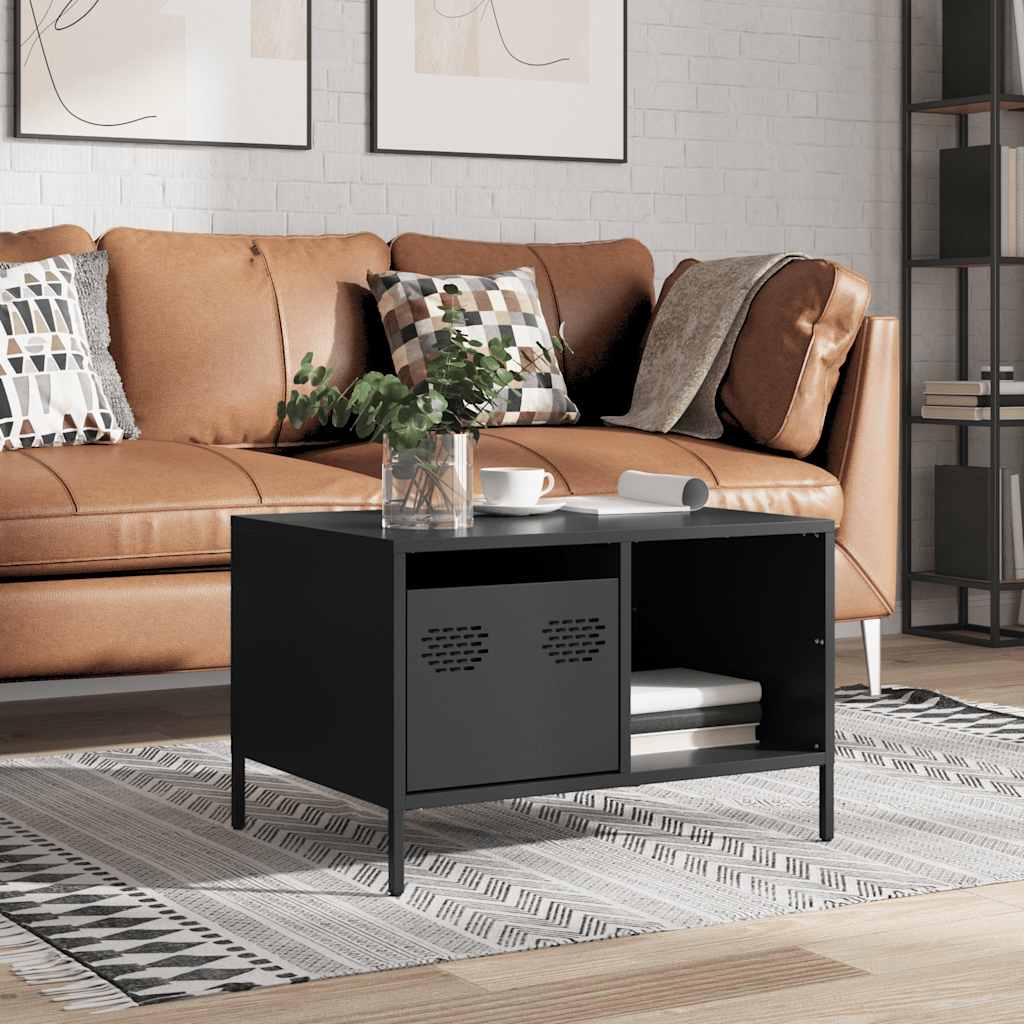 VidaXL Coffee Table 68.5x50x43.5 cm Cold Rolled Steel Industrial Living Room Decor