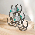MSL 40CM ANTIQUE BRASS 6 BOTTLE WINE RACK - Wine Rack
