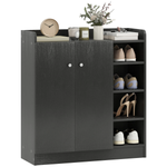 HOMCOM HOMCOM Shoe Cabinet 4-Tier Adjustable Entryway - Shoe Storage