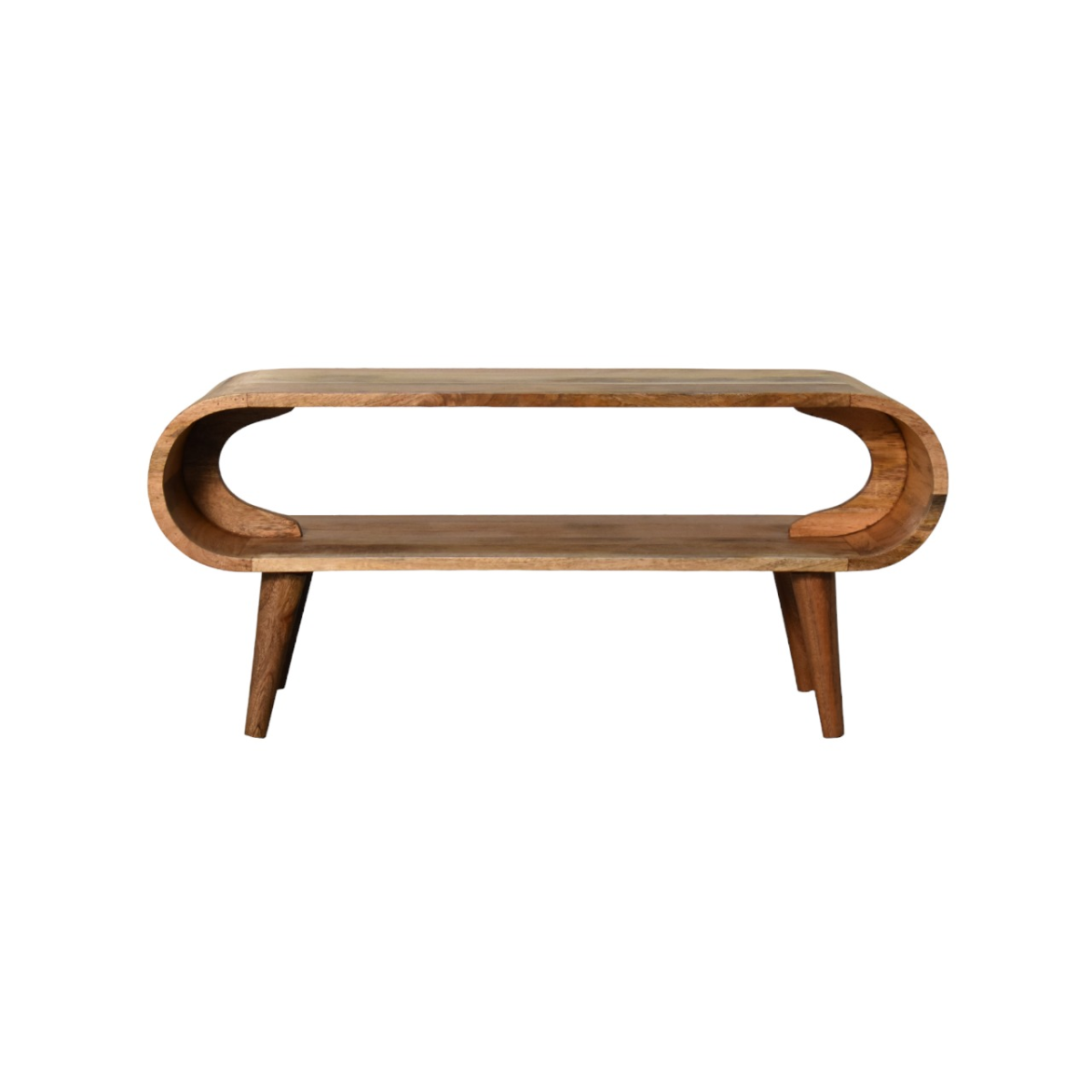 Artisan Furniture Amaya Coffee Table Medium Solid Mango Wood Nordic Style Oak Finish For Family Living Rooms