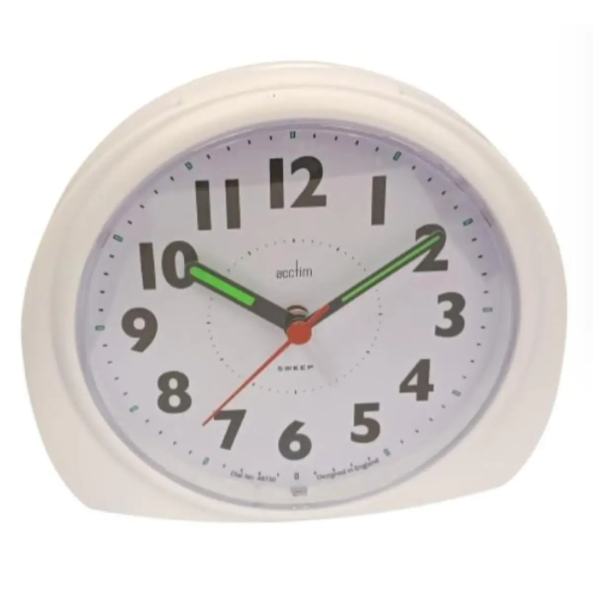 Acctim Acctim Jefferson Silent Sweep, Crescendo and Light features Bedside Alarm Clock in White - 16482 - Clock