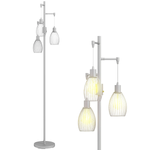 HOMCOM HOMCOM Dimmable Floor Lamp 170cm Steel Frame for Modern Living - Lamp