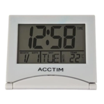 Acctim Acctim Mini Flip 2 Folding Travel LCD Alarm Clock Grey 15787 - Clock