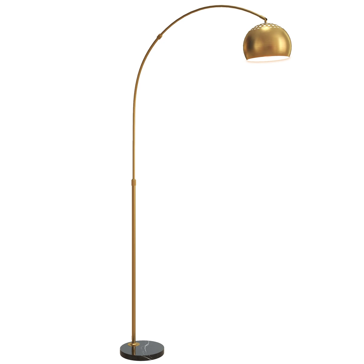 HOMCOM Arc Floor Lamp 60 Inches Flexible Design for Living Room by HOMCOM