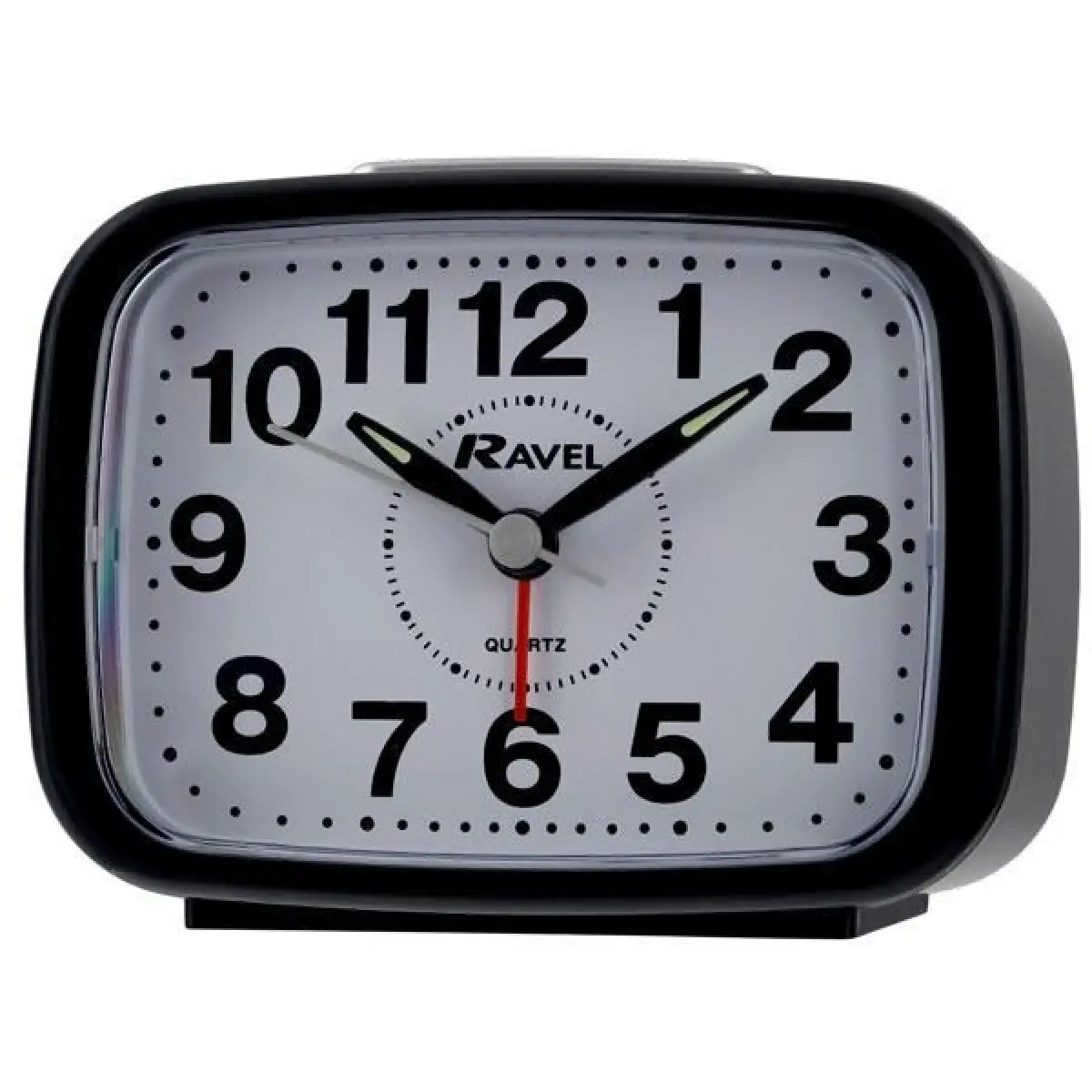 Ravel Ravel Rectangular Quartz Black Alarm Clock RC008.03 - Clock