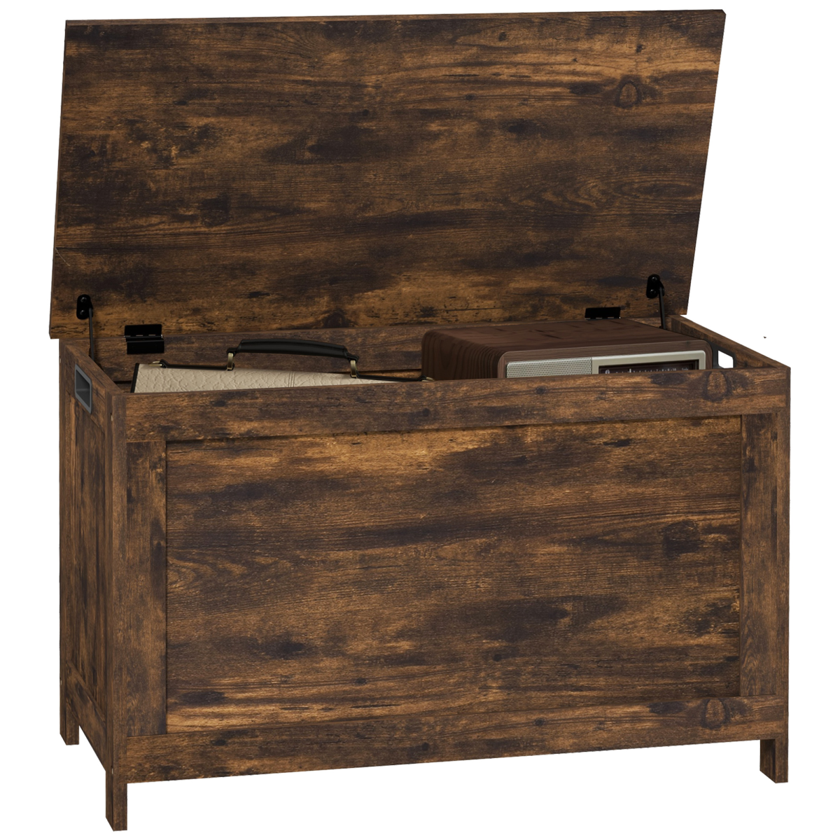 HOMCOM Storage Chest Bench 2 Hinges Living Room - HOMCOM - Home Symphony