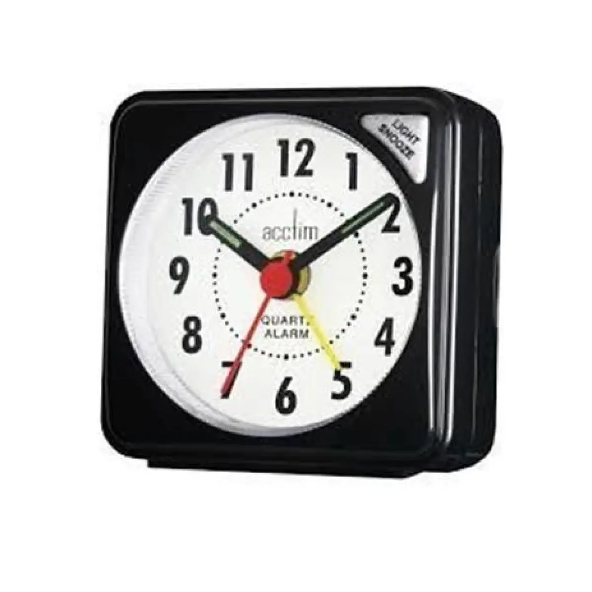 Acctim Acctim Ingot Quartz Travel Alarm Clock Light & Snooze Black 25/738BBX8 - Clock