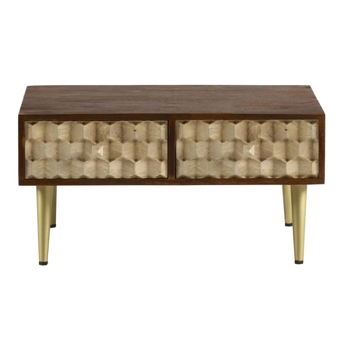 Indian Hub Edison Coffee Table With 2 Drawers - Coffee Table