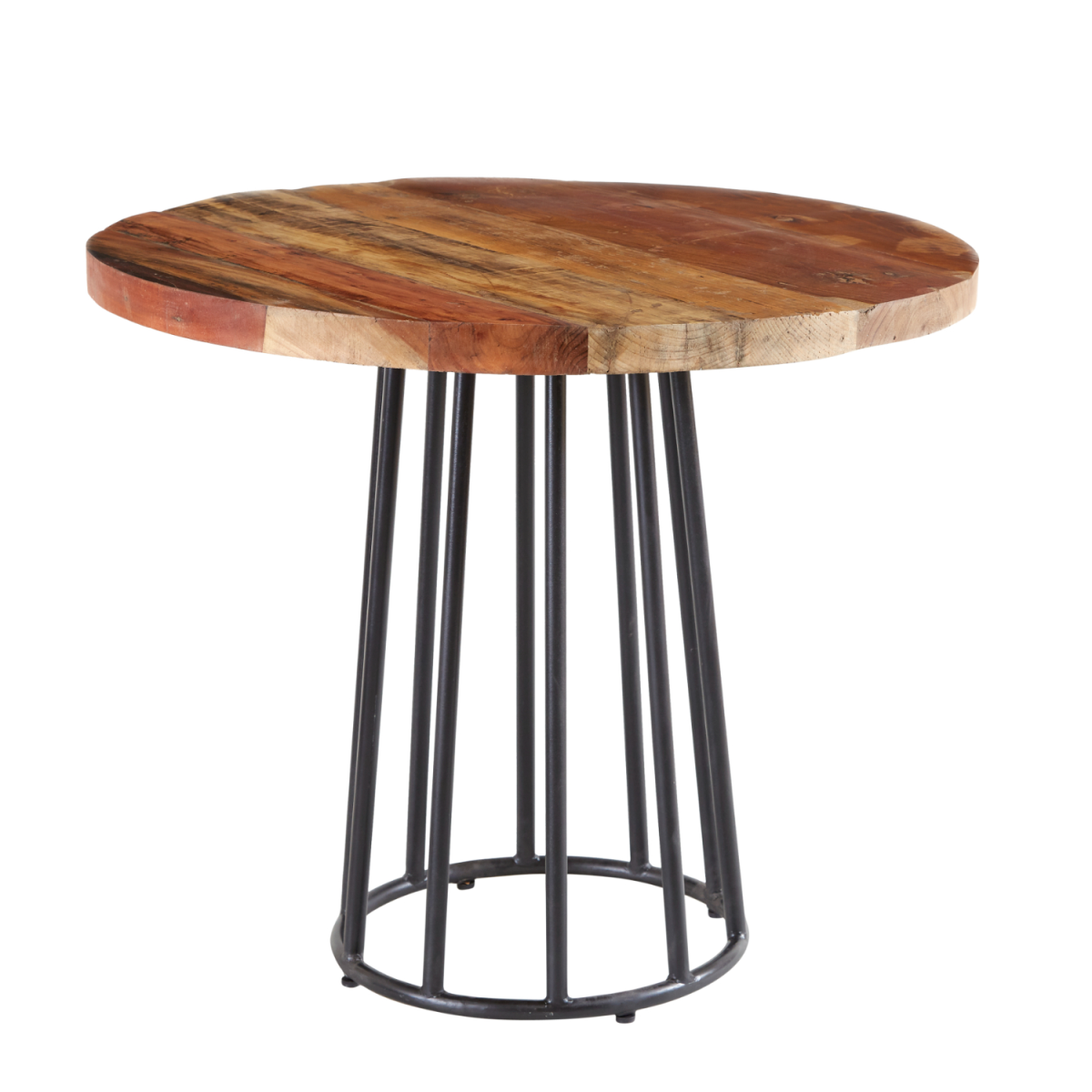 Coastal Round Dining Table Hand Finished Reclaimed Wood Home - Indian Hub - Home Symphony
