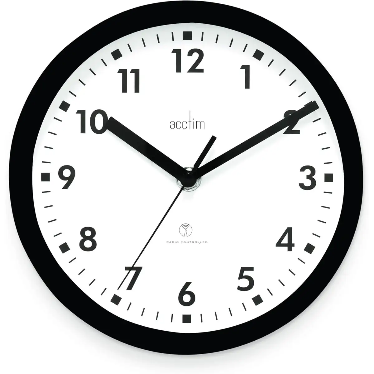ACCTIM Acctim Nardo 20cm Radio Controlled Black Wall Clock 74663 - Clock