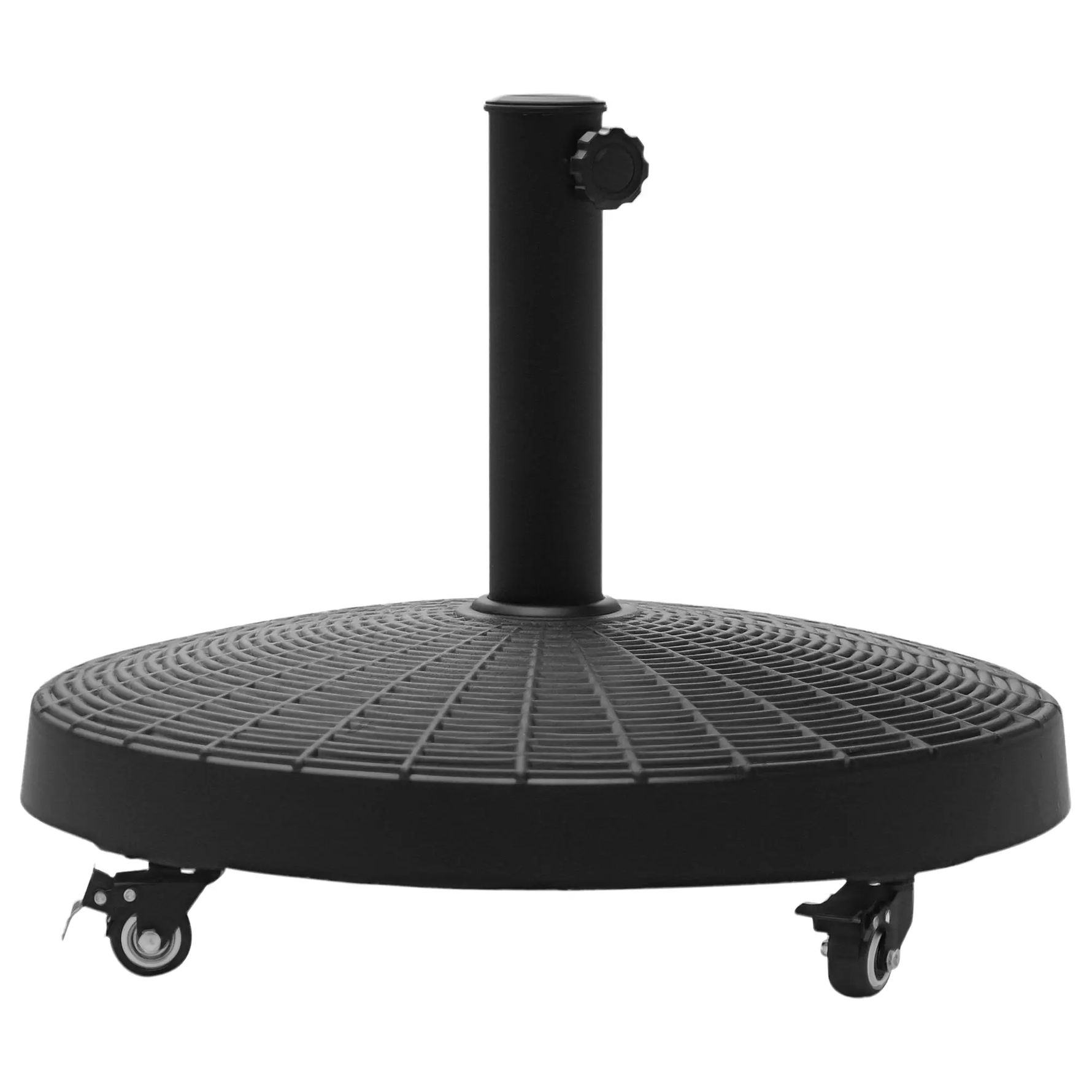 Outsunny Resin Patio Umbrella Base Parasol Stand Weight Deck Holder w/ Wheels Outdoor - Parasol
