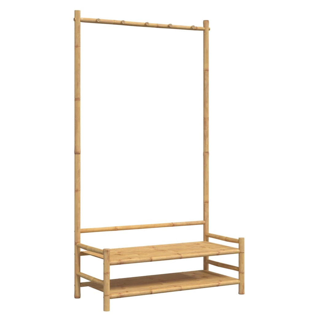 VidaXL Clothes Rack With Shelves 103x40x183 cm Bamboo Durable Construction For Home Organization - vidaXL - Home Symphony