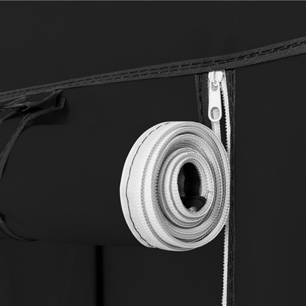 Fabric Canvas Wardrobe Clothes Storage Cupboard Hanging Rail Shelving Practical - N/A - Home Symphony