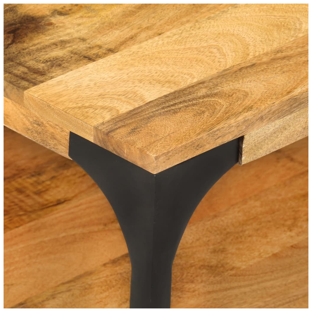 vidaXL 2-Layer Coffee Table 100x55x38 Mango Steel